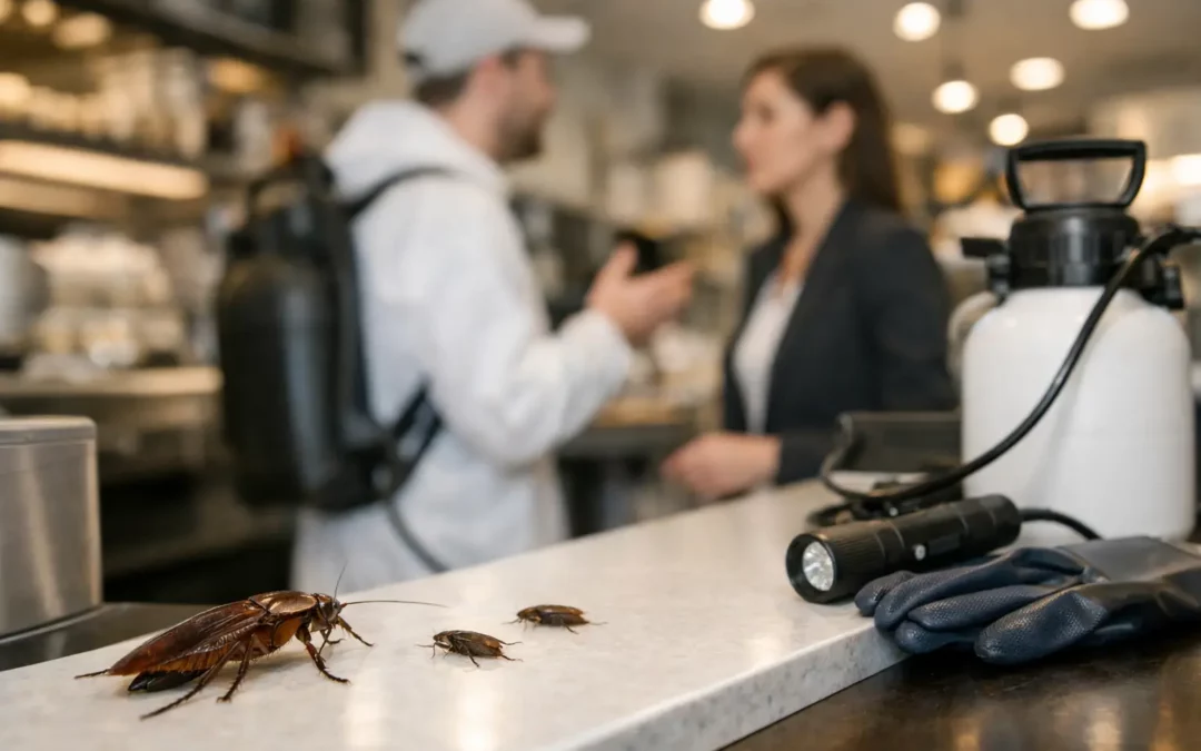 Cafards dans un commerce: agir sans délai