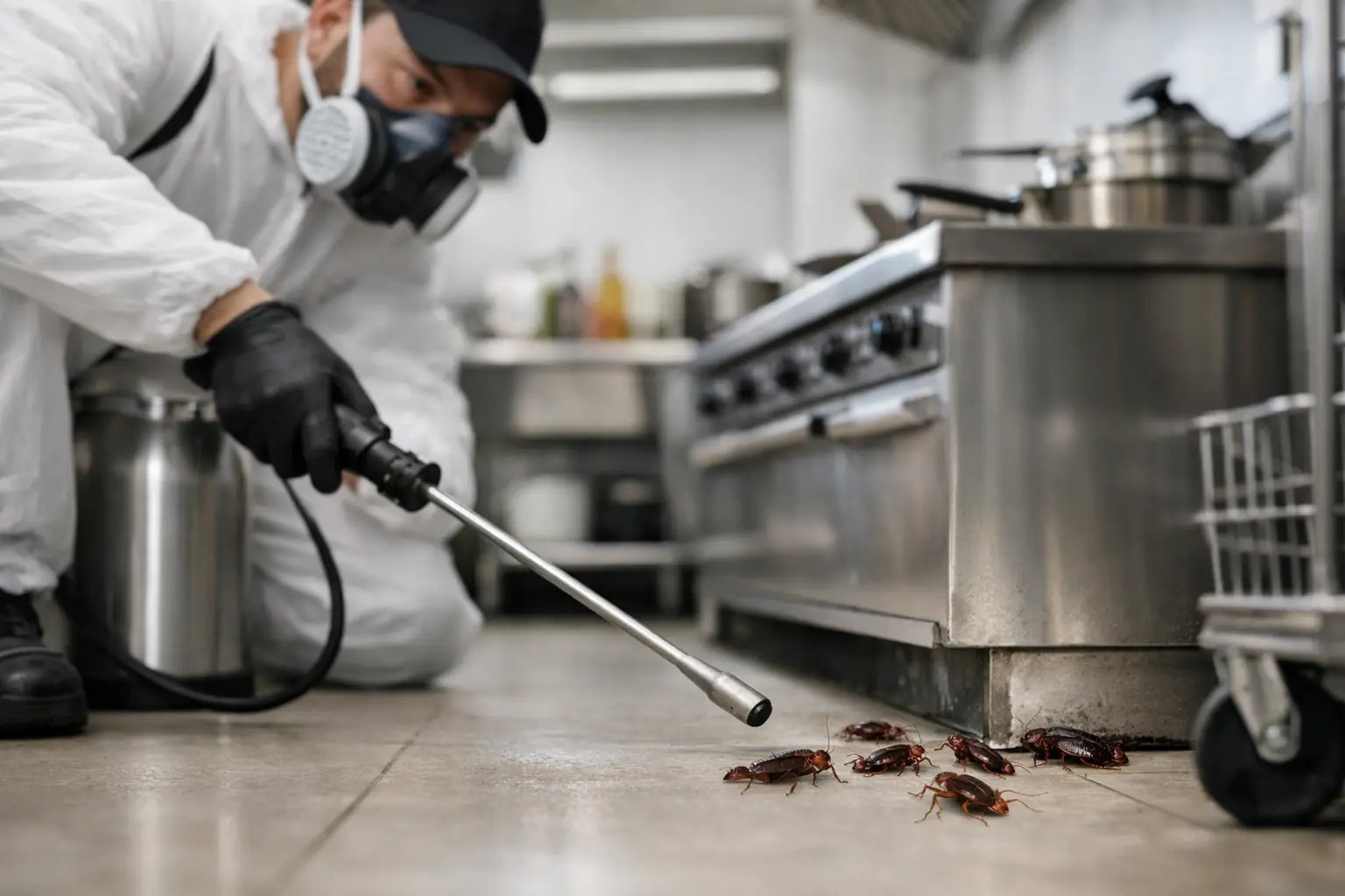 Extermination cafards cuisine professionnelle